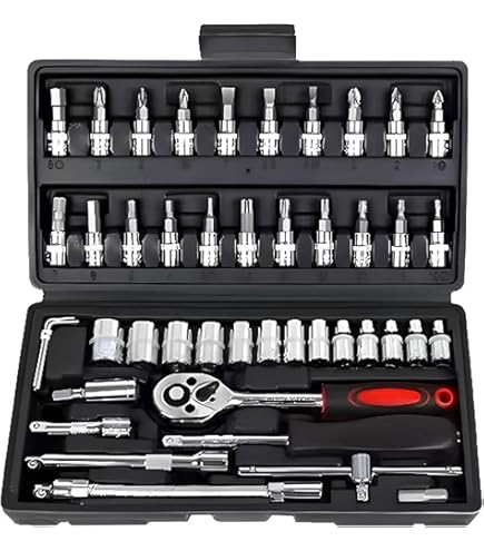 Amazon | ソケットレンチ ラチェットレンチ 工具セット 差込角6.3㎜(1